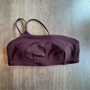 H&M Burgundy Purple One-Shoulder Bikini Top